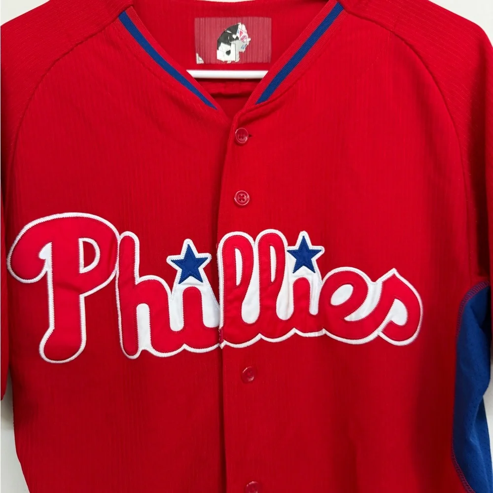Majestic Phillies Red Baseball Jersey - Excellent condition - Picture 2 of 15